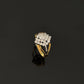 18K Gold Diamond Cluster Ring with IGI Certified 0.82 ct Diamonds, 2.926g Net Gold