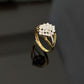 18K Gold Diamond Cluster Ring with IGI Certified 0.82 ct Diamonds, 2.926g Net Gold
