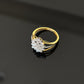 18K Gold Diamond Cluster Ring with IGI Certified 0.82 ct Diamonds, 2.926g Net Gold