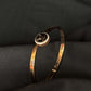 22K Gold Bangle with Designer-Inspired Logo