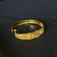 22K Gold Bangle with Detailed Pattern