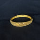 22K Gold Bangle with Intricate Stone & Filigree Design