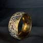 22K Gold Bangle with Geometric Two-Tone Design