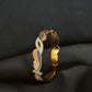 22K Gold Bangle with Flowing Two-Tone Design.