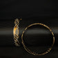 22K Gold Bangle with Flowing Two-Tone Design.