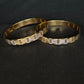22K Gold Bangle Set with Intricate Detailing
