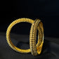 22K Gold Bangles with Textured Detail