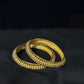 22K Gold Bangles with Textured Detail