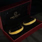 22K Gold Bangles - Elegant Textured Design - Set of 2
