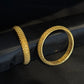 22K Gold Bangles - Elegant Textured Design - Set of 2