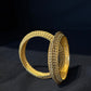 22K Gold Bangles with Intricate Dot Design