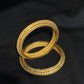 22K Gold Bangles with Intricate Dot Design