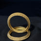 22K Gold Bangles with Intricate Dot Design