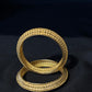 22K Gold Bangles with Intricate Dot Design