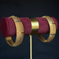 22K Gold Bangle Set with Geometric Accents