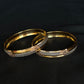22K Gold Bangle Set with Two-Tone Design