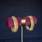 22K Gold Bangle Set with Intricate Texture