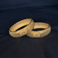 22K Gold Bangle Set with Intricate Texture