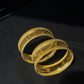 22K Gold Bangles with Intricate Filigree & Dot Detail