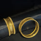 22K Gold Bangles with Intricate Filigree & Dot Detail