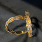 22K Gold Bangle with Criss-Cross Design