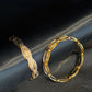22K Gold Bangle with Criss-Cross Design