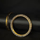 22K Gold Bangles with Intricate Black & Gold Design - Set of 2