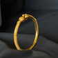 22K Gold Floral Bangle Set