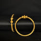 22K Gold Floral Bangle Set
