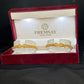 22K Gold Floral Bangle Set