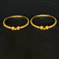 22K Gold Floral Bangle Set