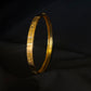 22K Gold Floral Design Bangle Set
