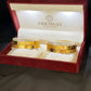 22K Gold Bangle Set with Floral Cut-Outs