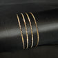 22K Gold Bangles with Dotted Texture - Set of 4