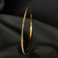 22K Gold Bangles with Dotted Texture - Set of 4