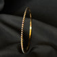 22K Gold Bangles with Dotted Texture - Set of 4