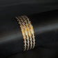 22K Gold & White Rhodium Bangles - Set of 4 (2 Pairs)