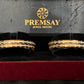 22K Gold & White Rhodium Bangles - Set of 4 (2 Pairs)