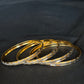 22K Gold & White Rhodium Bangles - Set of 4 (2 Pairs)