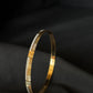 22K Gold & White Rhodium Bangles - Set of 4