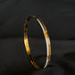 22K Gold & White Rhodium Bangles - Set of 4