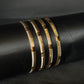 22K Gold & White Rhodium Bangles - Set of 4