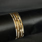 22K Gold & White Rhodium Bangles - Set of 4