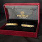 22K Gold & White Rhodium Bangles - Set of 4