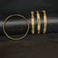 22K Gold Bangle Set with White Gold Accents