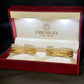 22K Gold Bangle Set with White Gold Accents