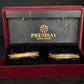 22K Gold Bangles with Geometric & Textured Accents - Set of 4