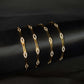 22K Gold Diamond-Cut Bangles - Set of 4, Elegant Indian Jewelry