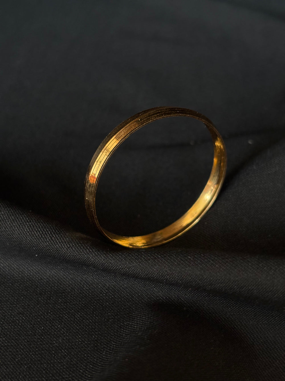 22KT Gold Bangle with Fine Textured Detail