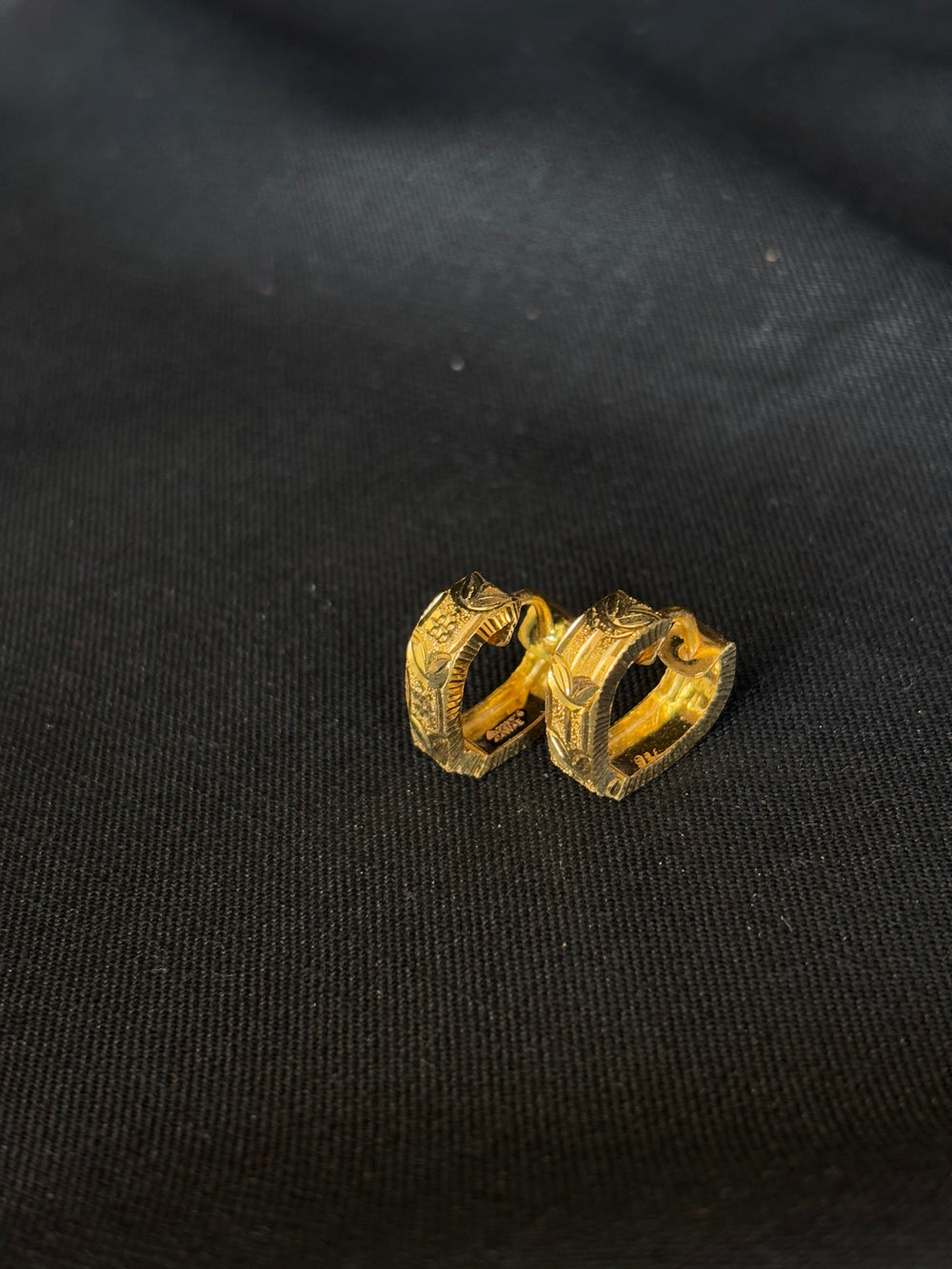 22K Gold Hoop Earrings/ Bali with Intricate Details - Elegant & Traditional